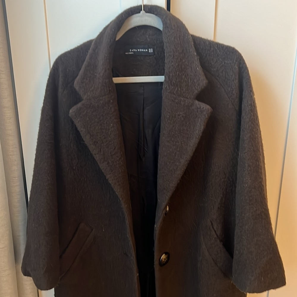 Zara wool blend coat in XS